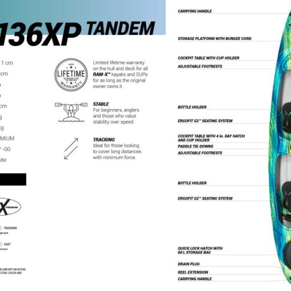 KAYAK PELICAN ARGO 136XP TANDEM