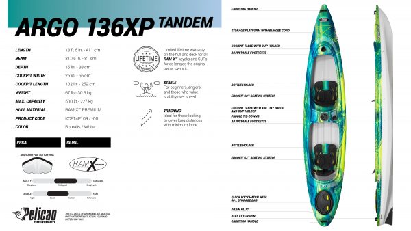 KAYAK PELICAN ARGO 136XP TANDEM - Image 2