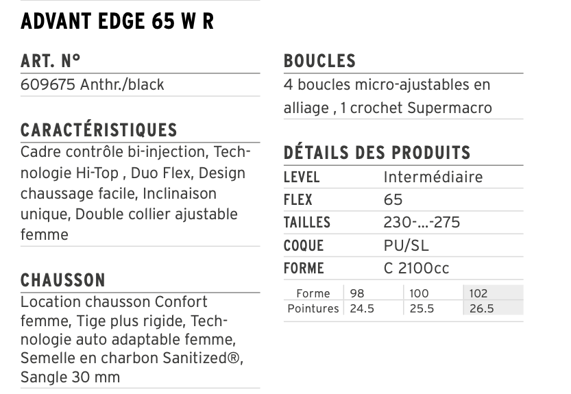 Head advant edge 65 store